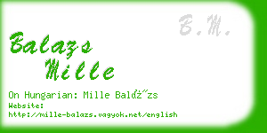 balazs mille business card